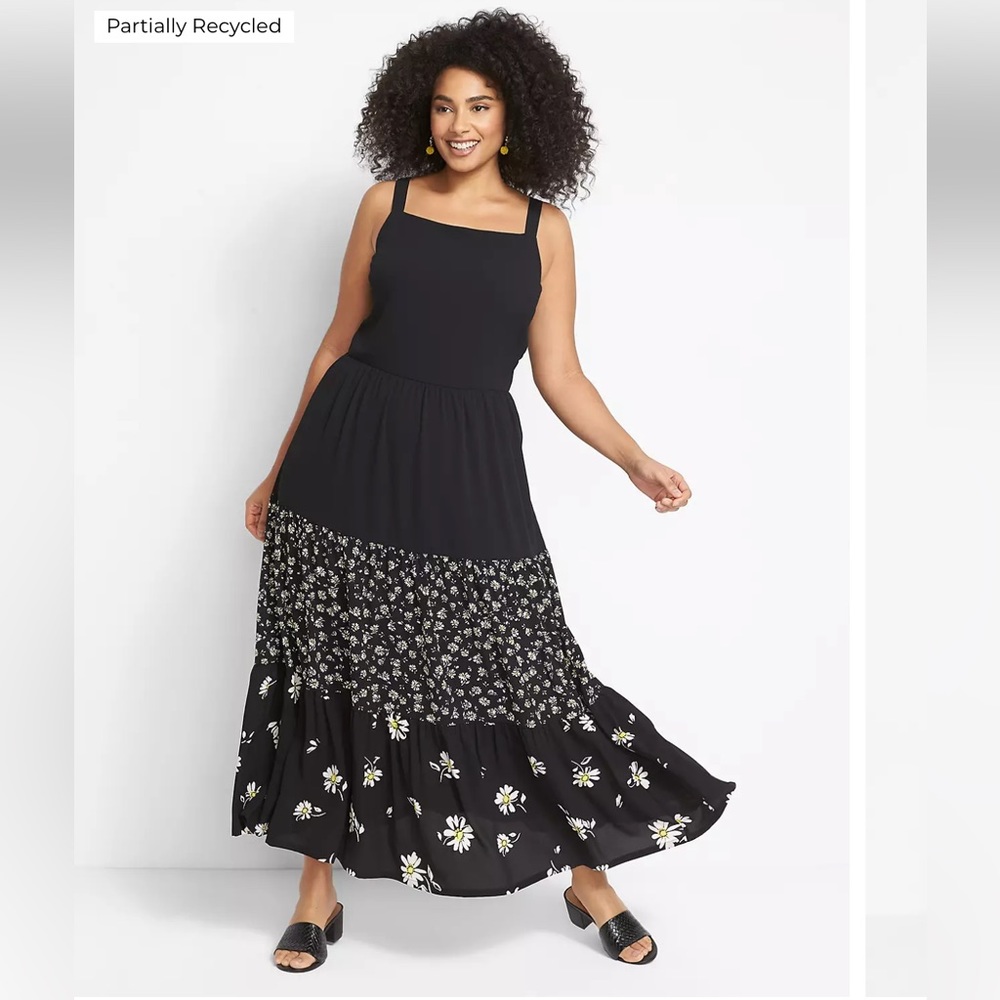 Floral Black Maxi Dress